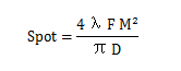 聚焦光斑计算公式